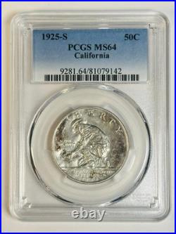 1925 S Classic Commemorative California Diamond Jubilee PCGS MS-64 California