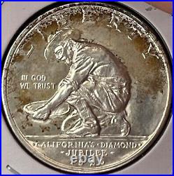 1925 S Silver California Diamond Jubillee Half Dollar Commemorative Unc/bu