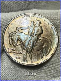 1925 STONE MOUNTAIN COMMEMORATIVE HALF DOLLAR Au+ High Grade Toned