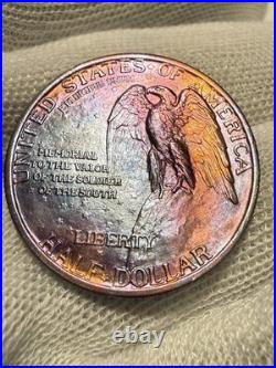 1925 STONE MOUNTAIN COMMEMORATIVE HALF DOLLAR BU+ High Grade Toned