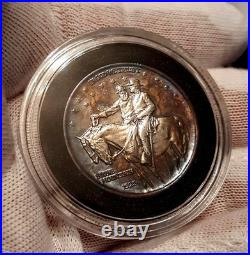 1925 STONE MOUNTAIN Colorful Toned Commemorative 50c Silver Half Dollar Coin