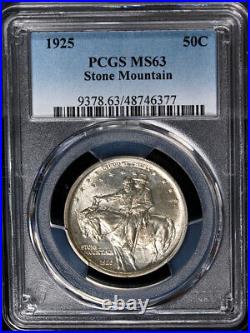 1925 Stone Mountain Commem Half Dollar PCGS MS63 Nice Eye Appeal Nice Strike