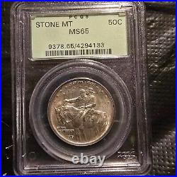 1925 Stone Mountain Commemorative Half Dollar 50c PCGS MS 65 Blazing Luster