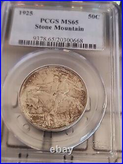 1925 Stone Mountain Commemorative Half Dollar 50c PCGS MS 65- TONED-SEE STORE