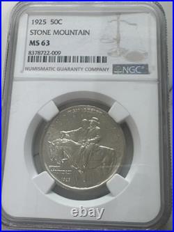 1925 Stone Mountain Commemorative Half Dollar Ngc Ms63 1925 Stone Mountain Commemorative Half Dollar Ngc Ms63