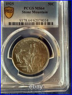 1925 Stone Mountain Commemorative Half Dollar PCGS MS64