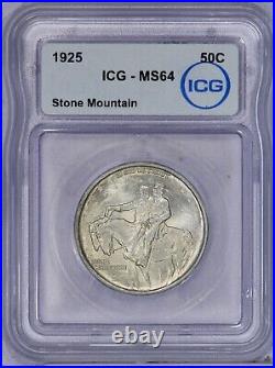 1925 Stone Mountain Half Dollar 50C ICG MS64