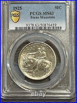 1925 Stone Mountain Half Dollar 50c PCGS MS63