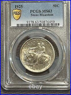 1925 Stone Mountain Half Dollar 50c PCGS MS63