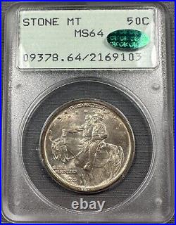 1925 Stone Mountain Half Dollar 50c PCGS MS64 CAC OGH Rattler Holder PQ