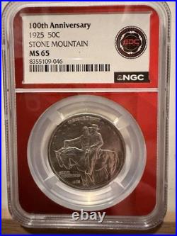 1925 Stone Mountain Half Dollar NGC MS65 100th Anniversary EDC Red Core GEM