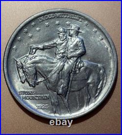 1925 Stone Mountain Half Dollar, Silver Commemorative/ Comes with FREE $1 coin