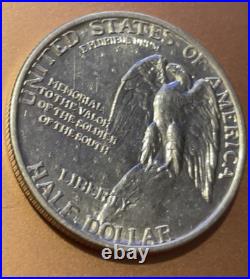 1925 Stone Mountain Half Dollar, Silver Commemorative/ Comes with FREE $1 coin