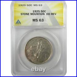1925 Stone Mountain Memorial DDR Silver 50c MS 63 ANACS SKUI28011