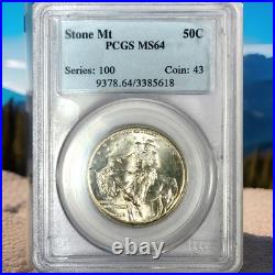1925 Stone Mountain Old Commemorative Half Dollar PCGS MS-64 Older Series Holder