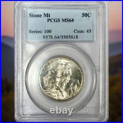1925 Stone Mountain Old Commemorative Half Dollar PCGS MS-64 Older Series Holder