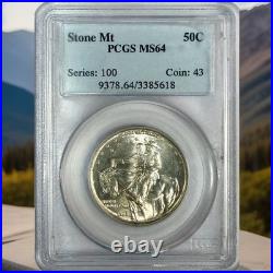 1925 Stone Mountain Old Commemorative Half Dollar PCGS MS-64 Older Series Holder