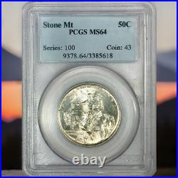 1925 Stone Mountain Old Commemorative Half Dollar PCGS MS-64 Older Series Holder