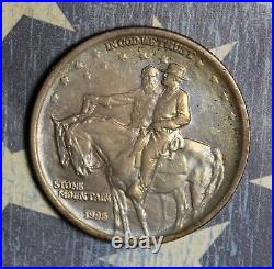 1925 Stone Mountain Silver Commemorative Ddo Half Dollar Toned Collector Coin