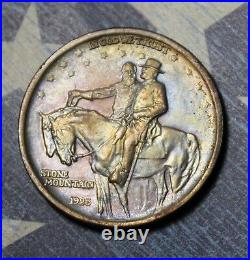 1925 Stone Mountain Silver Commemorative Ddo Half Dollar Toned Collector Coin