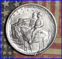 1925 Stone Mountain Silver Commemorative Half Dollar Coin. Free Shipping