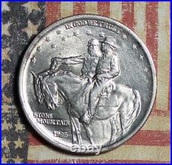 1925 Stone Mountain Silver Commemorative Half Dollar Coin. Free Shipping