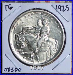 1925 Stone Mountain Silver Commemorative Half Dollar Coin. Free Shipping