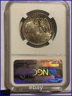 1925 Stone Mountain Silver Half Dollar MS-65 NGC Certified GEM + Toning Genuine