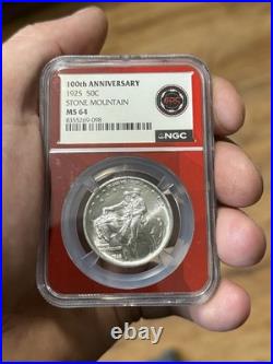 1925 US Stone Mountain 50 Cents NGC MS 64 100th Anniversary 1925 US Stone Mountain 50 Cents NGC MS 64 100th Anniversary