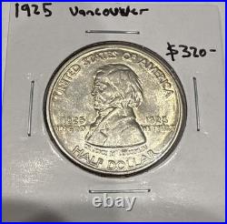 1925 Vancouver Commemorative Silver Half Dollar 50C Coin Great Detail