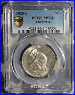 1925-s California Commemorative Silver Half Dollar Collector Coin Pcgs Ms64