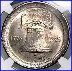 1926 50c Sesquicentennial Commemorative NGC MS-64 Half Dollar, Mint Luster