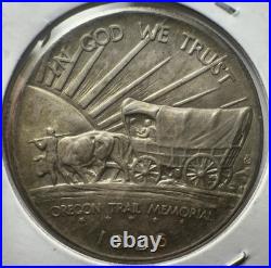 1926 Oregon Trail Commemorative Half Dollar, AU-UNC Problem Free Coin 90% Silver