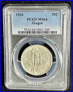 1926 Oregon Trail Commemorative Half Dollar PCGS MS64