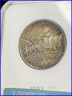 1926 P Oregon Trail Commemorative Half Dollar NGC MS64 Toning