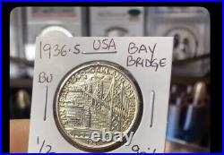 1926-S Bay Bridge Commemorative Silver Half Dollar BU