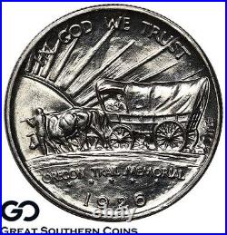 1926-S Oregon Trail Commemorative Half Dollar, Lustrous Superb Gem BU++