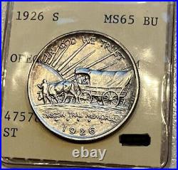1926-S Oregon Trail Commemorative Half Dollar, Solid Gem BU++ Free Shipping