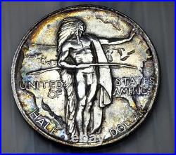 1926-S Oregon Trail Commemorative Silver Half Dollar - Awesome Rim Toner