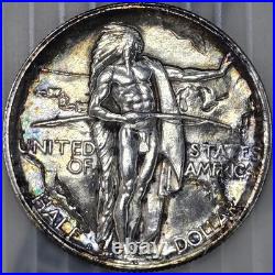 1926-S Oregon Trail Commemorative Silver Half Dollar - Awesome Rim Toner