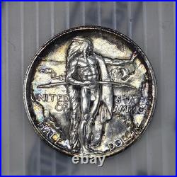 1926-S Oregon Trail Commemorative Silver Half Dollar - Awesome Rim Toner