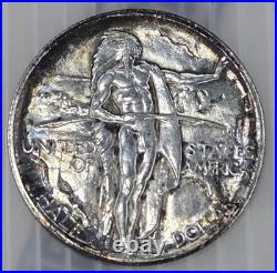 1926-S Oregon Trail Commemorative Silver Half Dollar - Awesome Rim Toner