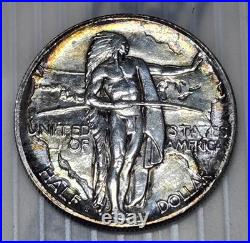 1926-S Oregon Trail Commemorative Silver Half Dollar - Awesome Rim Toner
