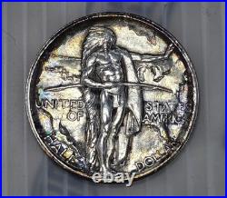 1926-S Oregon Trail Commemorative Silver Half Dollar - Awesome Rim Toner