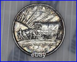 1926-S Oregon Trail Commemorative Silver Half Dollar - Awesome Rim Toner