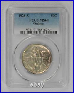 1926 S Oregon Trail Commemorative half dollar PCGS graded MS64