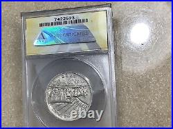 1926-S Oregon Trail Silver Commemorative Retired Dealer, Old Stock ANACS AU