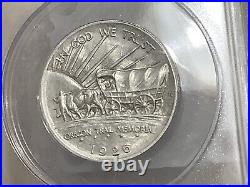 1926-S Oregon Trail Silver Commemorative Retired Dealer, Old Stock ANACS AU