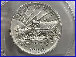 1926-S Oregon Trail Silver Commemorative Retired Dealer, Old Stock ANACS AU