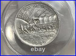 1926-S Oregon Trail Silver Commemorative Retired Dealer, Old Stock ANACS AU